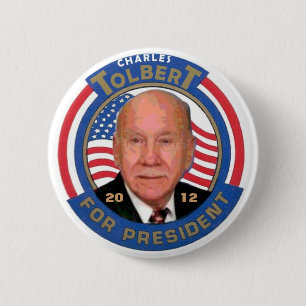 大統領2012年のためのチャールズTolbert 缶バッジ