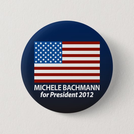 大統領2012年のためのミケーレBachmann 缶バッジ (正面)