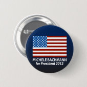 大統領2012年のためのミケーレBachmann 缶バッジ (正面&裏面)
