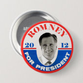 大統領2012年のためのミット・ロムニー 缶バッジ (正面&裏面)