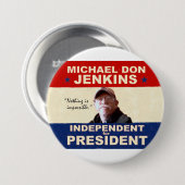 大統領2012年のためのミハエルドンJenkins 缶バッジ (正面&裏面)