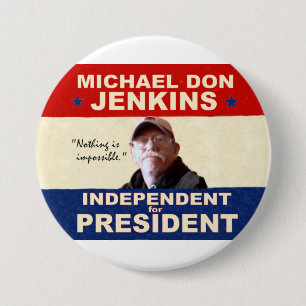 大統領2012年のためのミハエルドンJenkins 缶バッジ