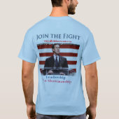 大統領2012年のためのリックSantorum Tシャツ (裏面)