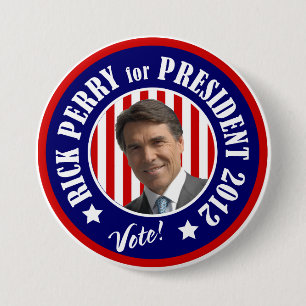大統領2012年のための投票Rick Perry 缶バッジ