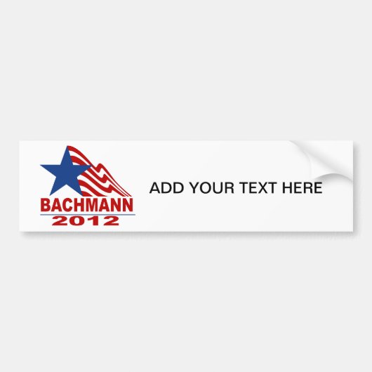 大統領2012年のためのBachmann バンパーステッカー (正面)