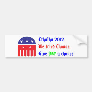 大統領2012年のためのCthulhu バンパーステッカー