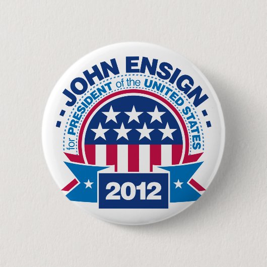 大統領2012年のためのJohn Ensign 缶バッジ (正面)