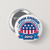 大統領2012年のためのJohn Ensign 缶バッジ (正面&裏面)