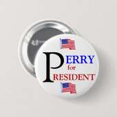大統領2012年のためのRick Perry 缶バッジ (正面&裏面)