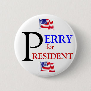 大統領2012年のためのRick Perry 缶バッジ