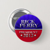 大統領2012年のためのRick Perry 缶バッジ (正面&裏面)