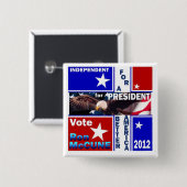 大統領2012年のためのRon McCune 缶バッジ (正面&裏面)
