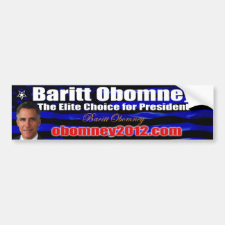 大統領2012年のバンパーステッカーのためのBaritt Obomney バンパーステッカー