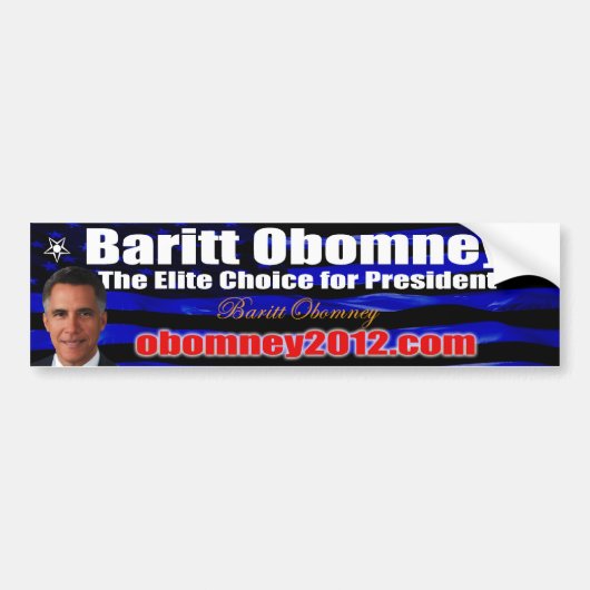 大統領2012年のバンパーステッカーのためのBaritt Obomney バンパーステッカー (正面)
