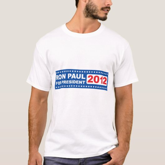 大統領2012年のTシャツの男性のためのロン・ポール Tシャツ (正面)