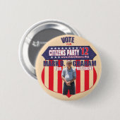 大統領2012年投票印B.グラハム 缶バッジ (正面&裏面)