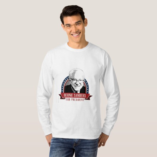大統領2016のためのベルニーの研摩機は旗をちりばめました Tシャツ (正面フル)