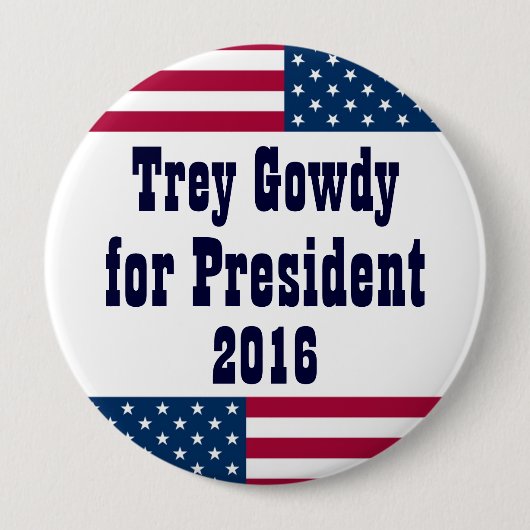 大統領2016アメリカFlagのためのTrey Gowdy 缶バッジ (正面)