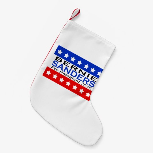 大統領2016キャンペーンのためのベルニーの研摩機 スモールクリスマスストッキング (正面 (吊り時))