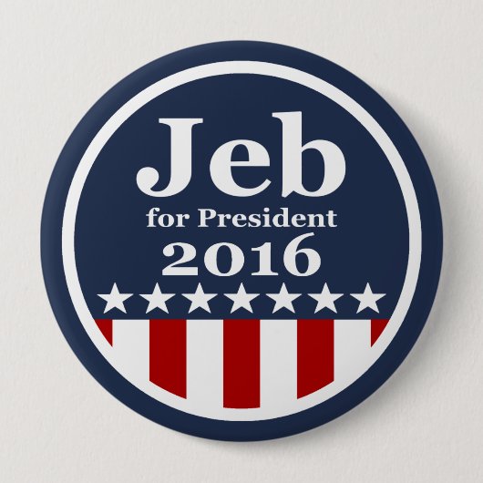 大統領2016キャンペーンボタンのためのJeb 缶バッジ (正面)