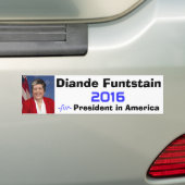 大統領2016バンパーステッカーのためのDiande Funtstain バンパーステッカー (車上)