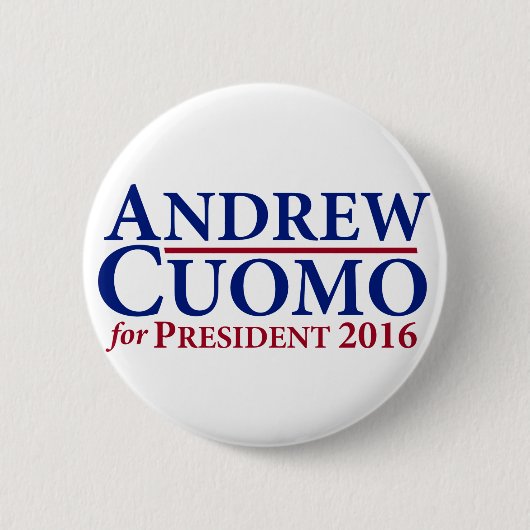 大統領2016ボタンのためのアンドリューCuomo 缶バッジ (正面)