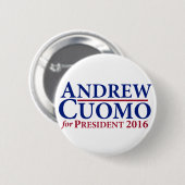 大統領2016ボタンのためのアンドリューCuomo 缶バッジ (正面&裏面)