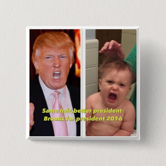 大統領2016ボタン 缶バッジ (正面)