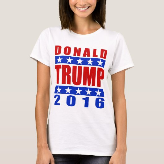 大統領2016女性のティーのためのドナルド・トランプ Tシャツ (正面)
