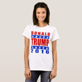 大統領2016女性のティーのためのドナルド・トランプ Tシャツ (正面フル)