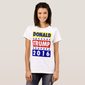 大統領2016女性のティー3のためのドナルド・トランプ Tシャツ (正面フル)