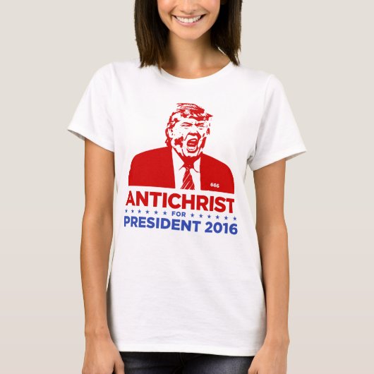 大統領2016女性のTシャツのための切札のキリスト反対者 Tシャツ (正面)