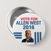 大統領2016年のために西アレン 缶バッジ (正面&裏面)
