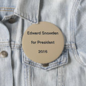 大統領2016年のためのエドワードSnowden 缶バッジ (インサイチュ)