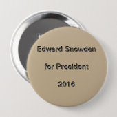 大統領2016年のためのエドワードSnowden 缶バッジ (正面&裏面)