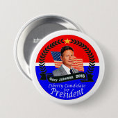 大統領2016年のためのギャリージョンソン 缶バッジ (正面&裏面)