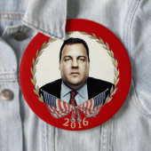 大統領2016年のためのクリスChristie 缶バッジ (インサイチュ)