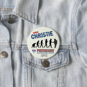 大統領2016年のためのクリスChristie 缶バッジ (インサイチュ)