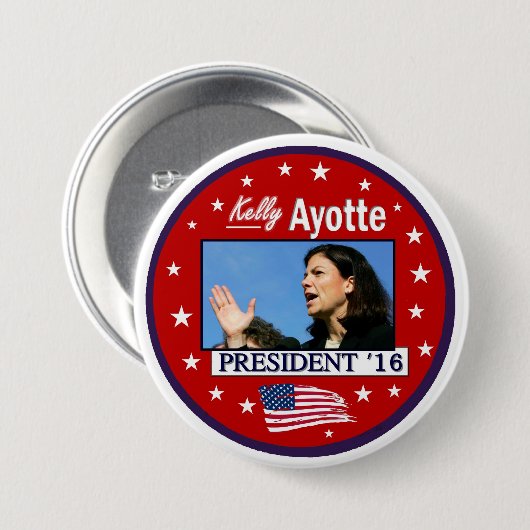 大統領2016年のためのケリーAyotte 缶バッジ (正面&裏面)