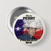 大統領2016年のためのテキサス州のRick Perry 缶バッジ (正面&裏面)