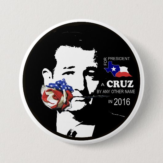 大統領2016年のためのテッドCruz 缶バッジ (正面)