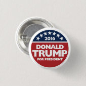大統領2016年のためのドナルド・トランプ 缶バッジ (正面&裏面)