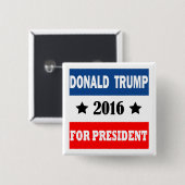 大統領2016年のためのドナルド・トランプ 缶バッジ (正面&裏面)