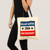 大統領2016年のためのヒラリー・クリントン トートバッグ (正面(商品))