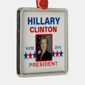 大統領2016年のためのヒラリー・クリントン メタルオーナメント (右)