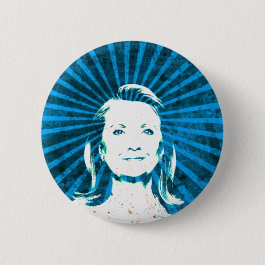 大統領2016年のためのヒラリー・クリントン 缶バッジ (正面)