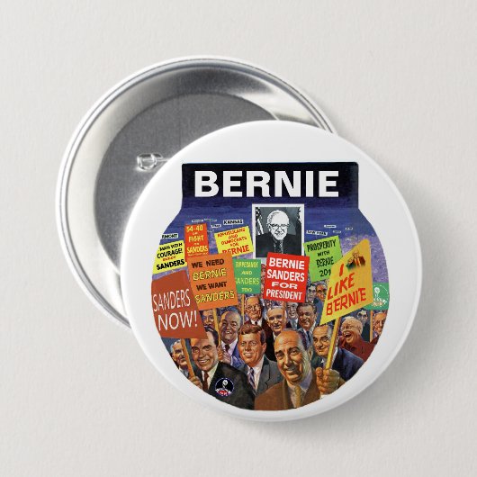 大統領2016年のためのベルニーの研摩機 缶バッジ (正面&裏面)