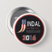 大統領2016年のためのボビーJindal 缶バッジ (正面&裏面)