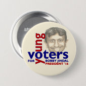 大統領2016年のためのボビーJindal 缶バッジ (正面&裏面)
