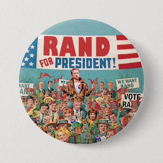 大統領2016年のためのランドポール 缶バッジ (正面)